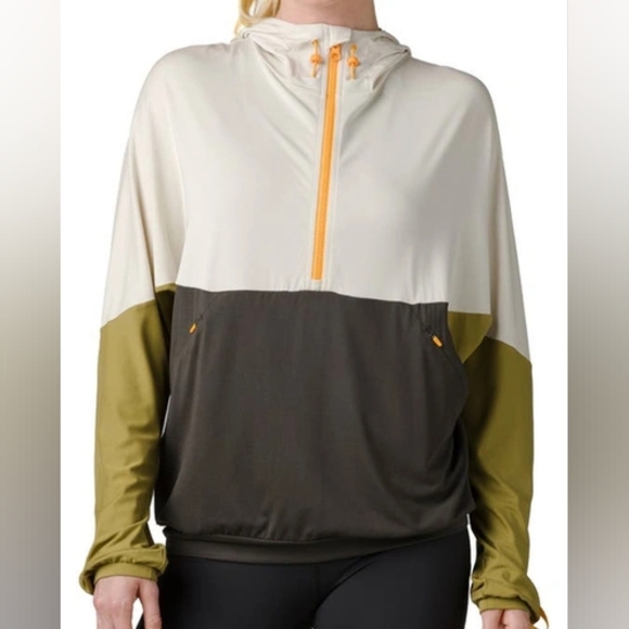 PrAna X Sorel Wondering Sorel Colorblock Hooded Pullover In Black Multi - Picture 1 of 7